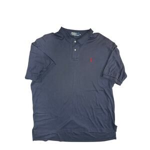 Polo Ralph Lauren Pique 100% Cotton Short Sleeve Pony Golf Preppy Size XXL Blue